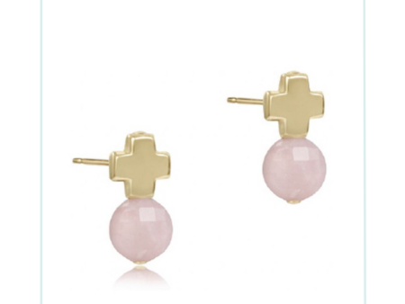 E Newton Signature Cross Gold Stud - Spring Summer Gemstones Online Hot Sale