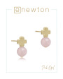 E Newton Signature Cross Gold Stud - Spring Summer Gemstones Online Hot Sale