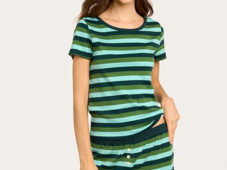 Suzie Pajama Set In Lucky Stripe For Sale