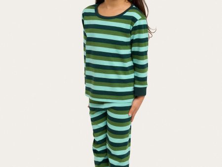 Riley Pajama Set in Lucky Stripe Hot on Sale