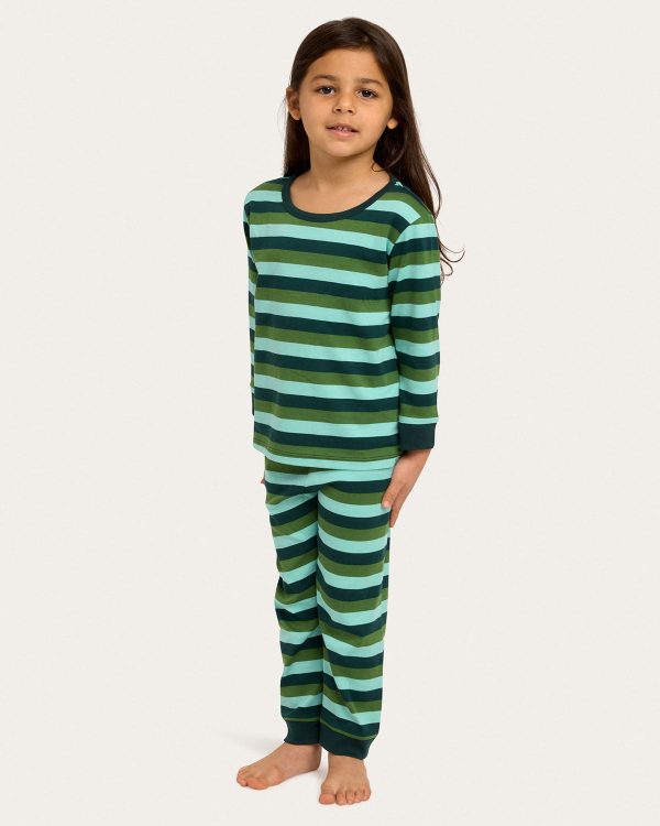 Riley Pajama Set in Lucky Stripe Hot on Sale