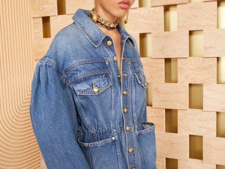 The Odette Jacket - Danube Medium Indigo Wash Sale