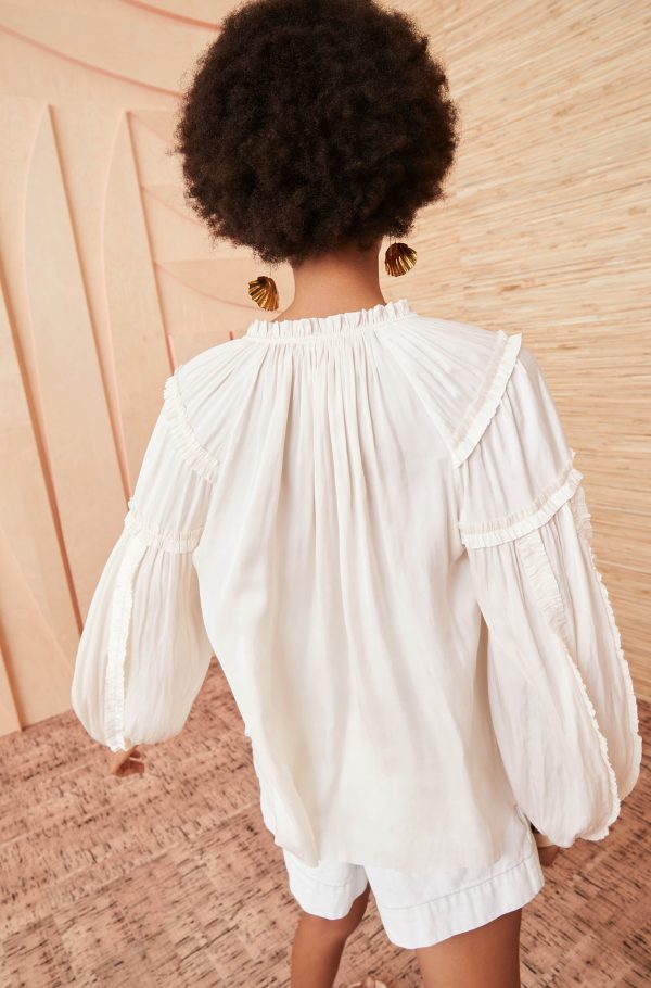 Maeve Blouse - Blanc For Cheap