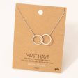 Metallic Dual Circle Pendant Necklace: S Online now