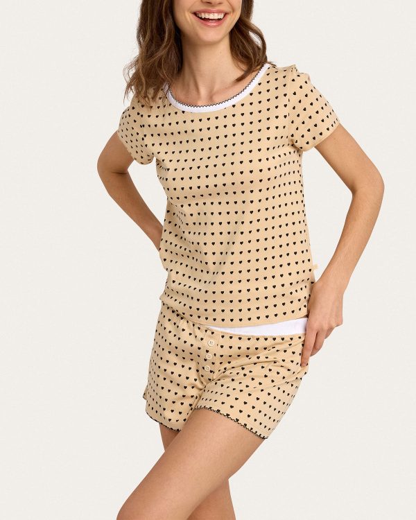 Suzie Pj Set in Latte Discount