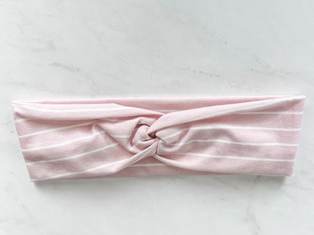 Hair Wrap Headband - Pretty In Pink Stripe Online Sale