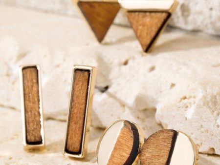 3 Set Geometric Stud Earrings Cheap