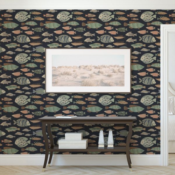 Marine Fish Peel and Stick Wallpaper Online now