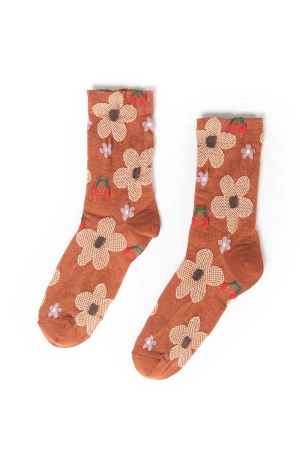 Floral Multi Color Socks For Discount