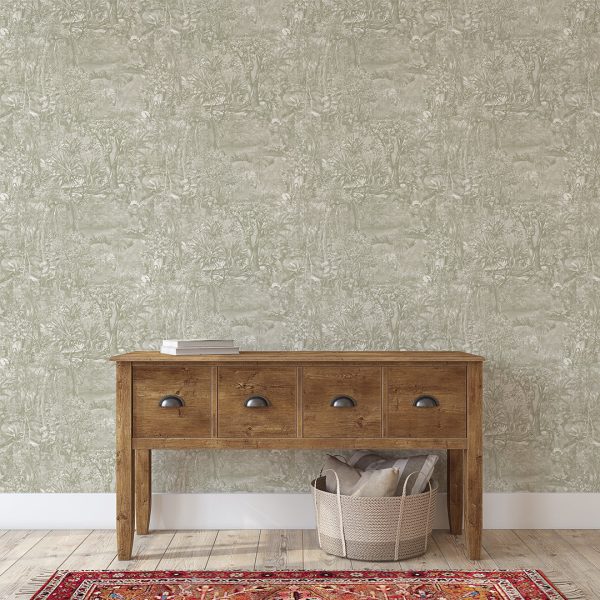 Jungle Toile Peel and Stick Wallpaper For Discount