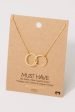 Metallic Dual Circle Pendant Necklace: G Cheap