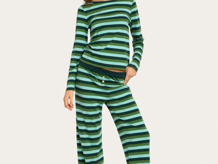 Ellie Pajama Set In Lucky Stripe Sale