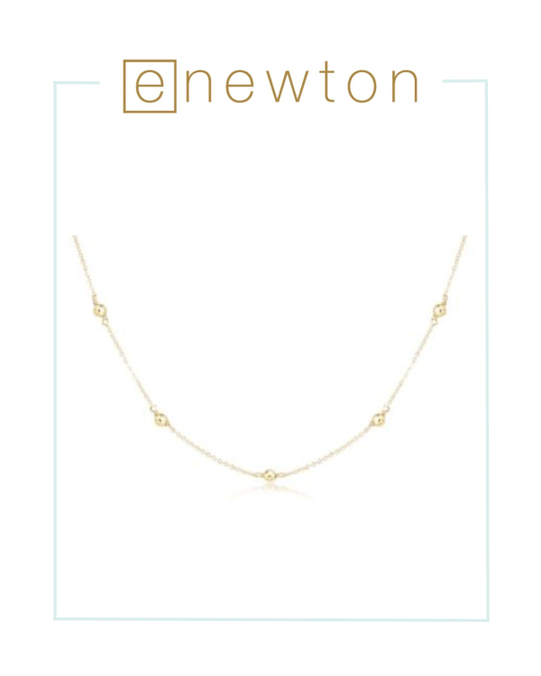 E Newton 15  Choker Simplicity Chain - Classic 4mm Gold Fashion