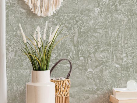 Jungle Toile Peel and Stick Wallpaper For Discount