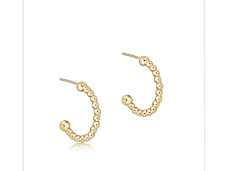 E Newton Beaded Classic 1  Post Hoop - Gold on Sale