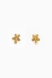 Mini Flower Stud Earring - Brass Cheap