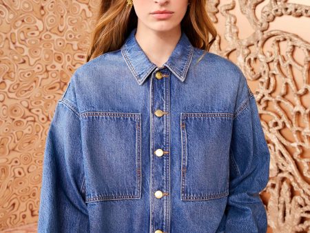 The Bobbi Jacket - Danube Medium Indigo Wash For Discount