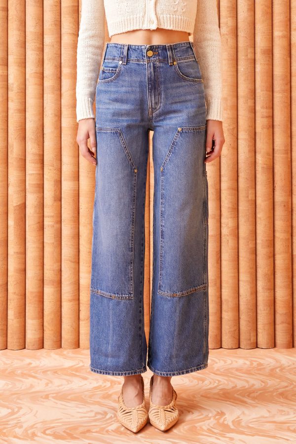 The Olympia Jean - Danube Medium Indigo Wash Online Hot Sale