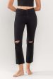 Vervet High Rise Black Crop Straight Jeans Sale