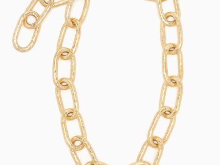 Barbara Hand Hammered Chain Necklace - Gold Online Sale