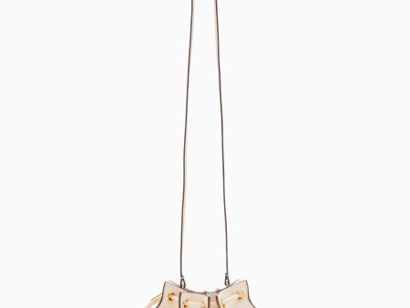 Adria Pleated Wave Mini Crossbody - Alabaster For Sale