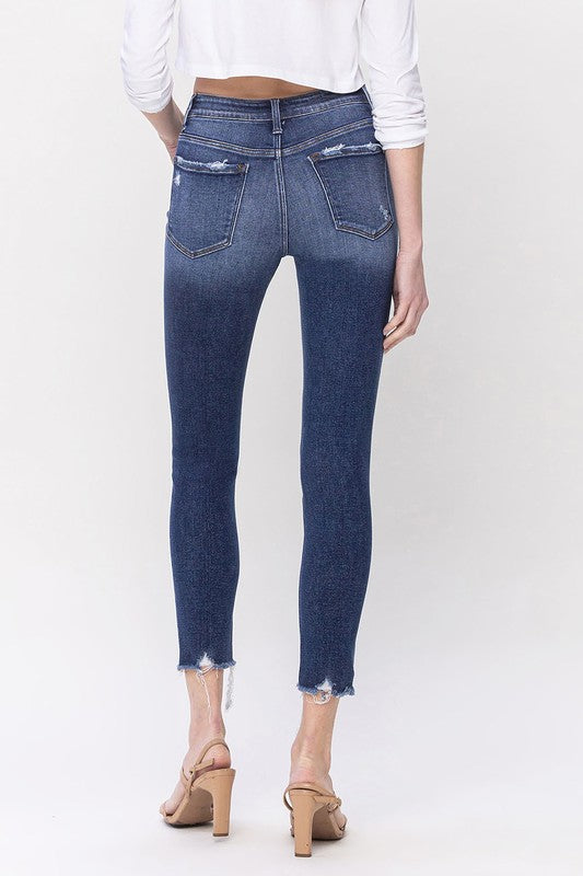 Vervet Mid Rise Raw Hem Crop Skinny Jeans on Sale