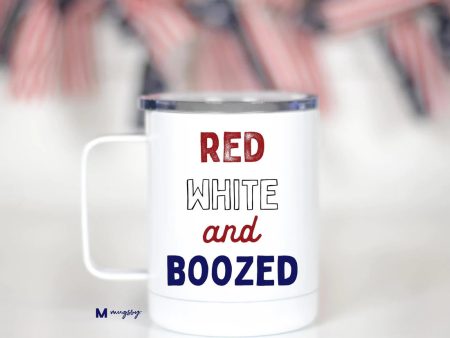 Red White and Boozed Travel Mug Online now